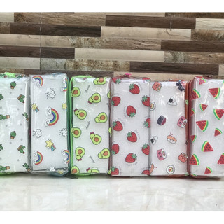 Bóp viết nhựa trong suốt in hình cây xương rồng, trà sữa  dễ thương (gí tại kho)