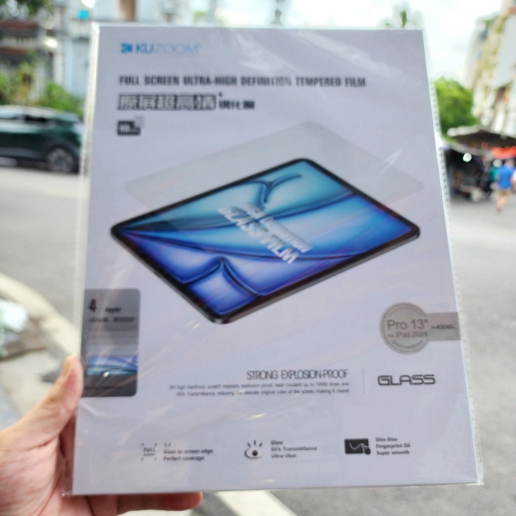 Kính cường lực Kuzoom ipad pro 13 inch 2024 cảm ứng mượt