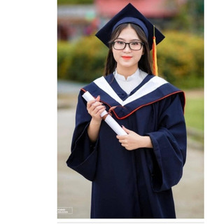 Bộ lễ phục áo cử nhân Quốc tế tốt nghiệp đại học Học viện báo chí, thạc sĩ, giảng viên 1 bộ gồm áo và mũ U