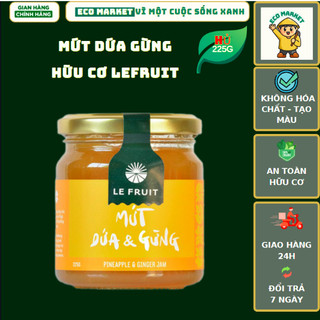 Mứt trái cây dứa gừng tự nhiên Lefruit 225g