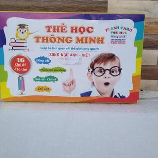 Bộ Thẻ Học Song Ngữ Thông Minh Flashcards 16 Chủ Đề Cho Bé (416 Thẻ)