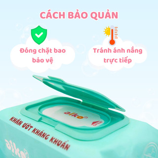 Bộ 6 Gói Khăn Ướt Aiko Kháng Khuẩn 100 tờ/Túi