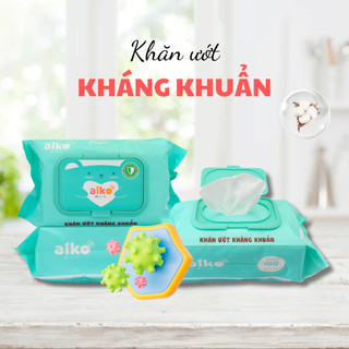 Bộ 6 Gói Khăn Ướt Aiko Kháng Khuẩn 100 tờ/Túi