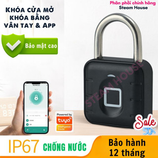 Ổ Khóa Cửa Thông Minh 6 Số, Khóa Vân Tay Bảo Mật, Chống Trộm, Chống Nước IP67, Thép 304 Không Gỉ, Tích Hợp 10 Vân Tay