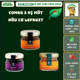 Combo 3 lọ mứt trái cây tự nhiên Lefruit 3x30g