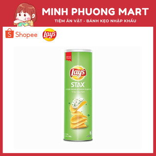 Snack khoai tây Lay's Stax vị kem chua và hành tây 105g