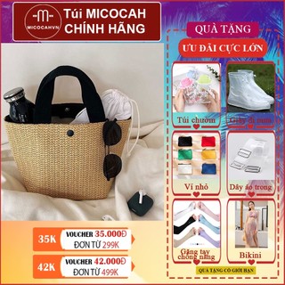 [TẶNG VÍ NHỎ] Túi đi biển - Túi xách cói nữ đi biển mẫu mới cho mùa hè năng động dáng Vintage