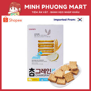 Bánh quy lúa mạch kẹp phô mai Crown 256g