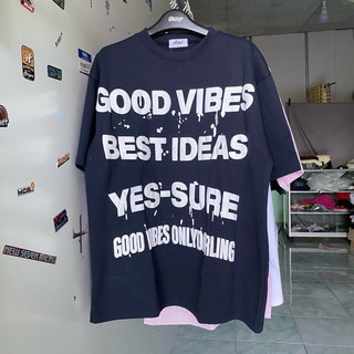 Áo thun gonz good vibes xanh đậm