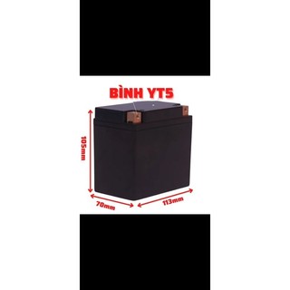 Vỏ bình ắc quy pin lithium yt4, yt5, vỏ ắc quy pin xe máy