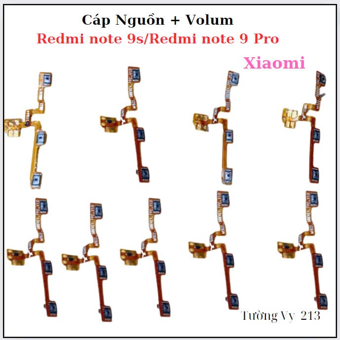 Cáp nguon + volum Xiaomi Redmi Note 9S/Redmi note 9 pro