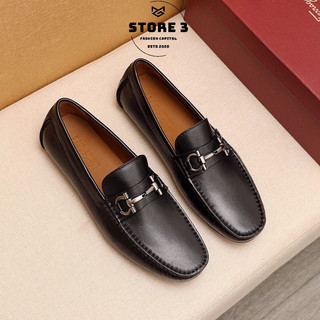 Giày Moccasin nam Ferragamo cao cấp / Giày lười nam da bò hàng hiệu / STORE 3