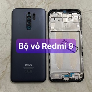 Bộ vỏ xiaomi Redmi 9 ,kèm khay sim,phím,cụm kính camera