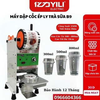 Máy dập cốc ép miệng ly trà sữa, trà chanh YILI Kèm 1 Cuộn Màng. Máy ép dán miệng nắp ly nhựa. BH 12 Tháng