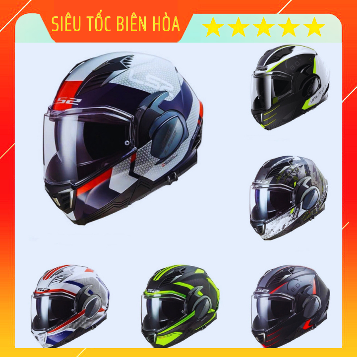 Mũ Bảo Hiểm Fullface Lật Hàm 180 Độ LS2 FF900 Chính Hãng Cao Cấp Tặng Kèm Khăn Ninja