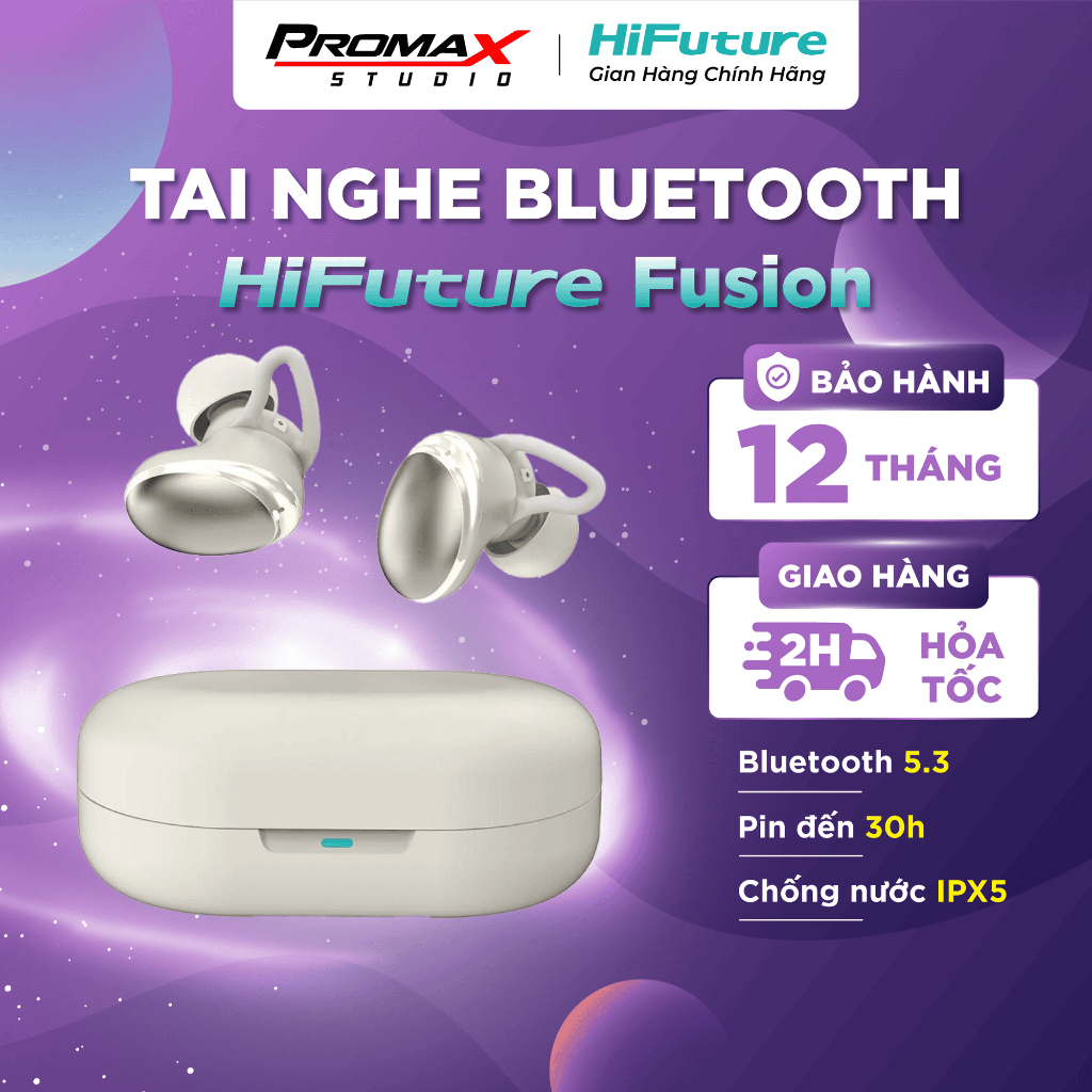Tai Nghe Bluetooth TWS HiFuture Fusion (Hybrid ANC, LDAC Audio Support)