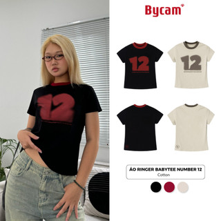 Áo ringer babytee number 12 cotton cao cấp 2024 𝑩𝒚𝒄𝒂𝒎𝒄𝒂𝒎
