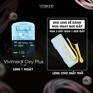 Lens 1 ngày cận trong suốt kính áp tròng VIVIMOON cho mắt thở
