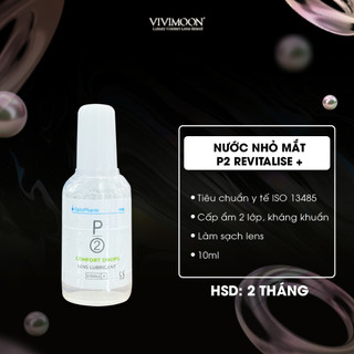 Nước nhỏ mắt lens cấp ẩm hai lớp P2 Comfort Drops 10 ml VIVIMOON cho kính áp tròng