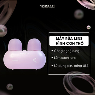 Máy rửa vệ sinh lens VIVIMOON hình con thỏ công nghệ rung cho kính áp tròng