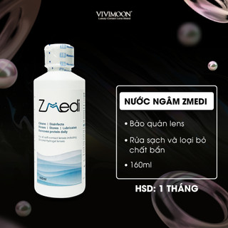 Nước ngâm lens zmedi vivimoon vệ sinh làm mới kính áp tròng 160ml