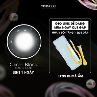Kính áp tròng vivimoon lens 1 ngày đen tự nhiên khóa ẩm circle black