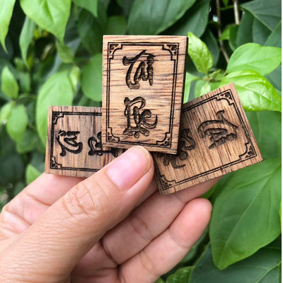 Miếng trầm hương Tài Lộc Thiên Mộc Hương Since 1980, bỏ ví cầu may mắn tài lộc