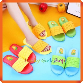 [ĐẸP-ĐỘC-LẠ]Dép Nữ Quả Xoài Quai Ngang PVC Đúc Dẻo Nhiều Màu Siêu Xinh Size 36-40-Hàng Nhập Quảng Châu - Lucky Girl shop
