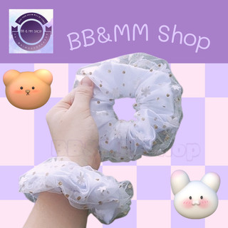 Scrunchies, đồ buộc tóc 2 lớp bông tuyết