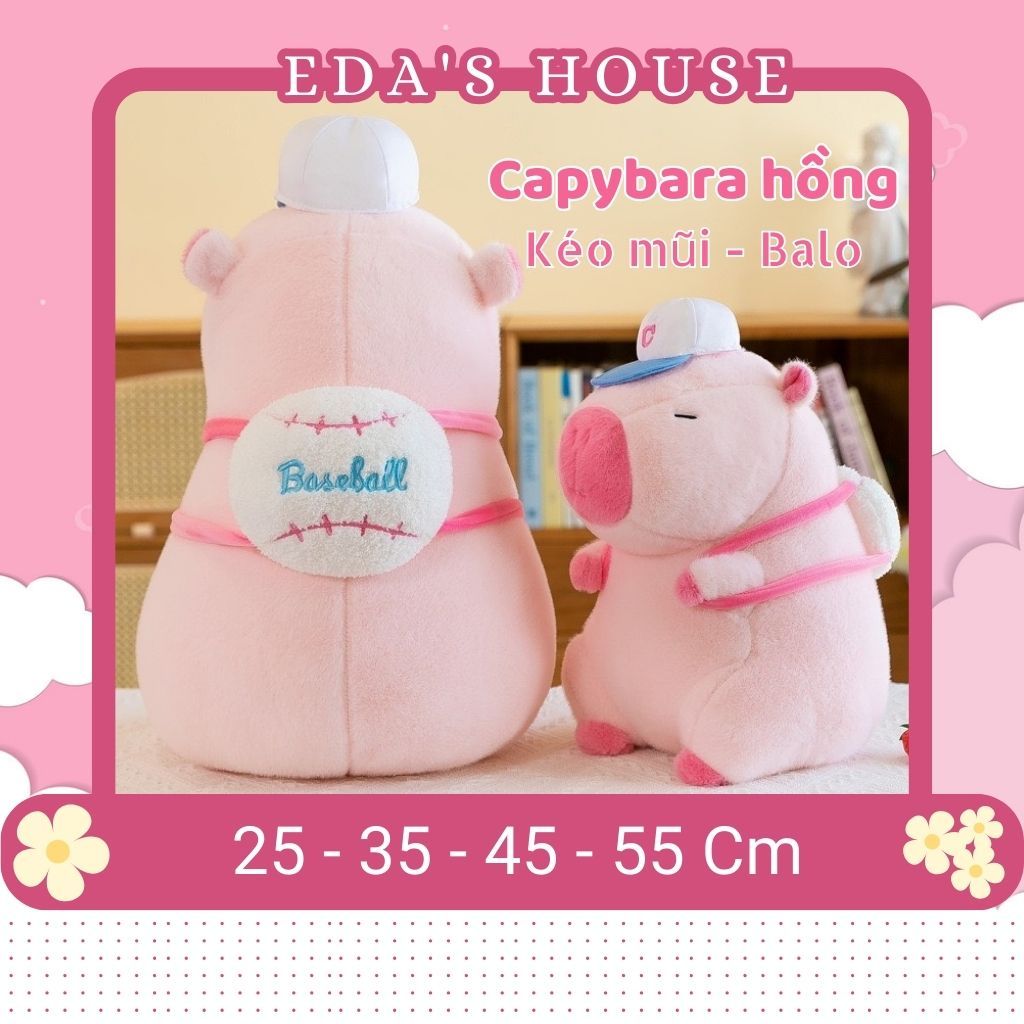   Hỏa tốc-2h  Gấu bông capybara màu hồng cute dễ thương chảy nước mũi Eda's House 