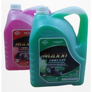 Nước làm mát động cơ Maxxi Coolant can 5 Lít dùng cho ô tô, xe máy (chọn màu xanh, đỏ)