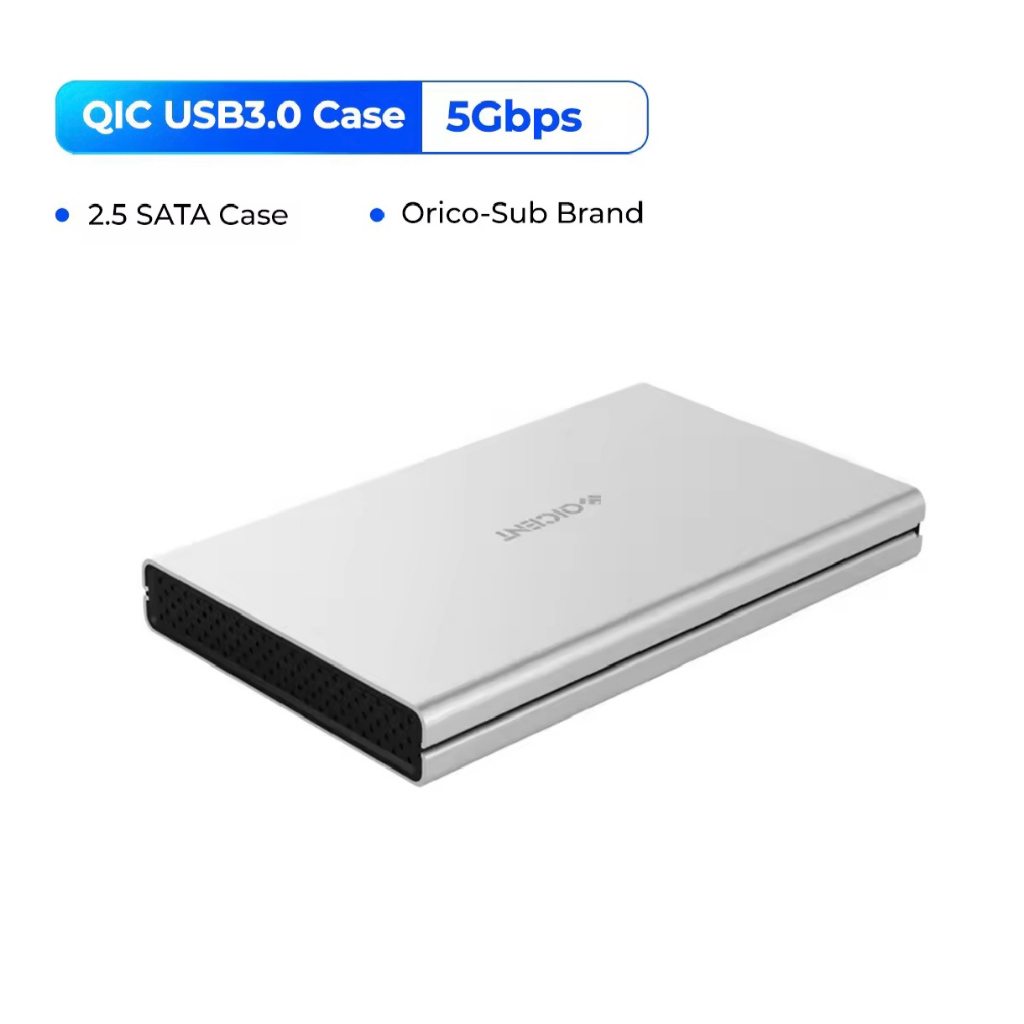 Box ổ cứng 2.5inch chính hãng QIC 2528U3 NHÔM CAO CẤP, chuẩn SATA 3.0- Dùng SSD/HDD 2.5" - BH 1 năm