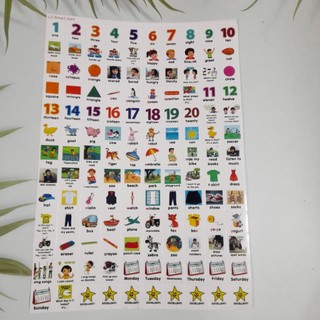 Sticker Từ Vựng Lớp 2 (bộ Smart Star), hình dán rộng 2cm, dạng decal bóc dán