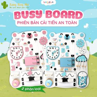 Đồ Chơi Gỗ Busy Board Bảng Bận Rộn Lalala Baby Rèn Luyện Kĩ Năng Sống Cho Bé Từ 1-5 Tuổi