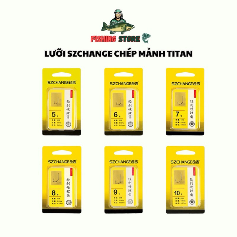 [Hộp 60 cái] Lưỡi Szchange Chép TiTan Mảnh Siêu Nhẹ