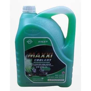 Nước làm mát động cơ Maxxi Coolant 5 Lít màu xanh dùng cho ô tô, xe máy...