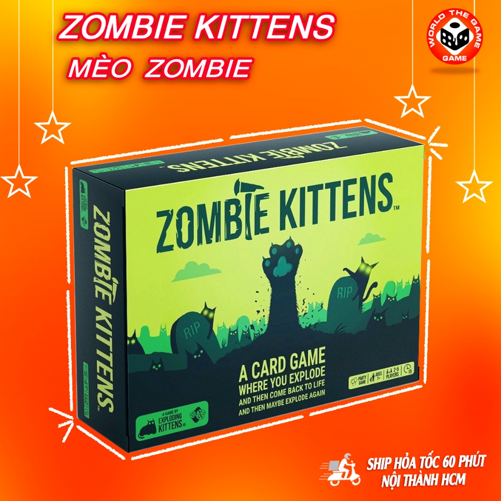 Mèo ZOMBIE KITTEN Việt Hóa Exploding kitten Zombie phiên bản mới