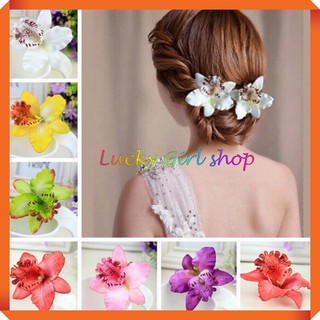 Kẹp Tóc Hoa Hướng Dương, Hoa Lan Đi Biển Đi Tiệc Trang Điểm Cô Dâu Độc Đáo - Lucky Girl shop NHA TRANG
