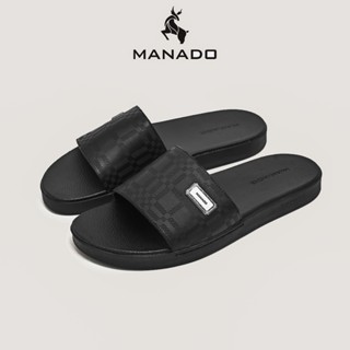 Dép Lê, Dép Quai Ngang Nam Manado - Mã MND32 - Quai Da Nubuck, Đế Cao Su Mềm - Thiết Kế Khâu Quai Liền Đế (Đ)