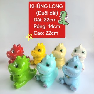 Heo Đất Lợn Đất Tiết Kiệm Mẫu Khủng Long Đuôi Dài, Ống Heo Đất Tiết Kiệm Dễ Thương - Xưởng Thạch Cao HN