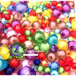 20g charm hạt trong có nhân hỗn hợp làm đồ handmade