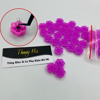 Nút đựng keo,mực phun xăm hình Hoa Mai (7 ngăn) - dạng túi 25-50-100 cái tiện lợi - Thúy Hà