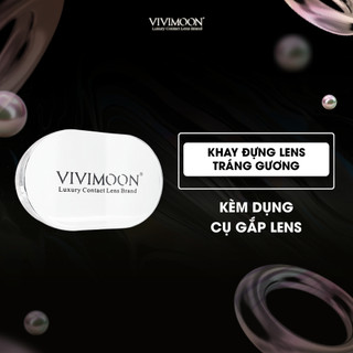 Hộp đựng lens Vivimoon tráng gương kèm dụng cụ gắp