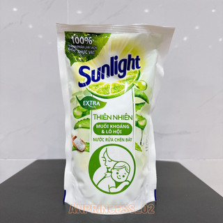 TÚI NƯỚC RỬA CHÉN BÁT SUNLIGHT 750g THIÊN NHIÊN MUỐI KHOÁNG phù hợp cho chén đĩa trẻ em
