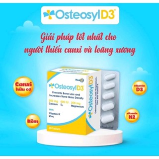 OsteosylD3 giúp bổ sung canxi cho phụ nữ có thai, người loãng xương, trẻ đang độ tuổi phát triển chiều cao.hộp 30 viên