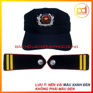Combo cầu vai và nón đồng phục bảo vệ [đikèm sao nón] đồng phục bảo vệ chuyên nghiệp giá rẻ - mua chung tiết kiệm