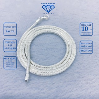Dây chuyền bạc nam nữ, vòng cổ lụa xà tích chỉ xe unisex PHAN HUYNH JEWELRY