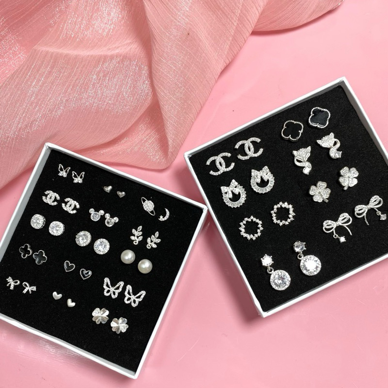 Bộ sưu tập khuyên tai bạc nữ LILY SILVER bạc thật