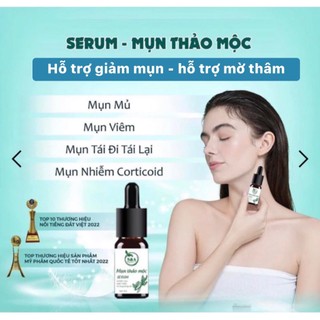 (cam kết chính hãng)SERUM XÓA MỤN , THÂM , SE LỖ CHÂN LÔNG  - SERUM THẢO MỘC 5ML