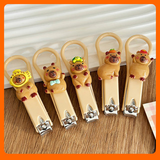 Bấm cắt móng tay hình Capybara siêu đáng yêu, kềm xinh chuột nước cute gắn móc khóa tiện lợi đa năng